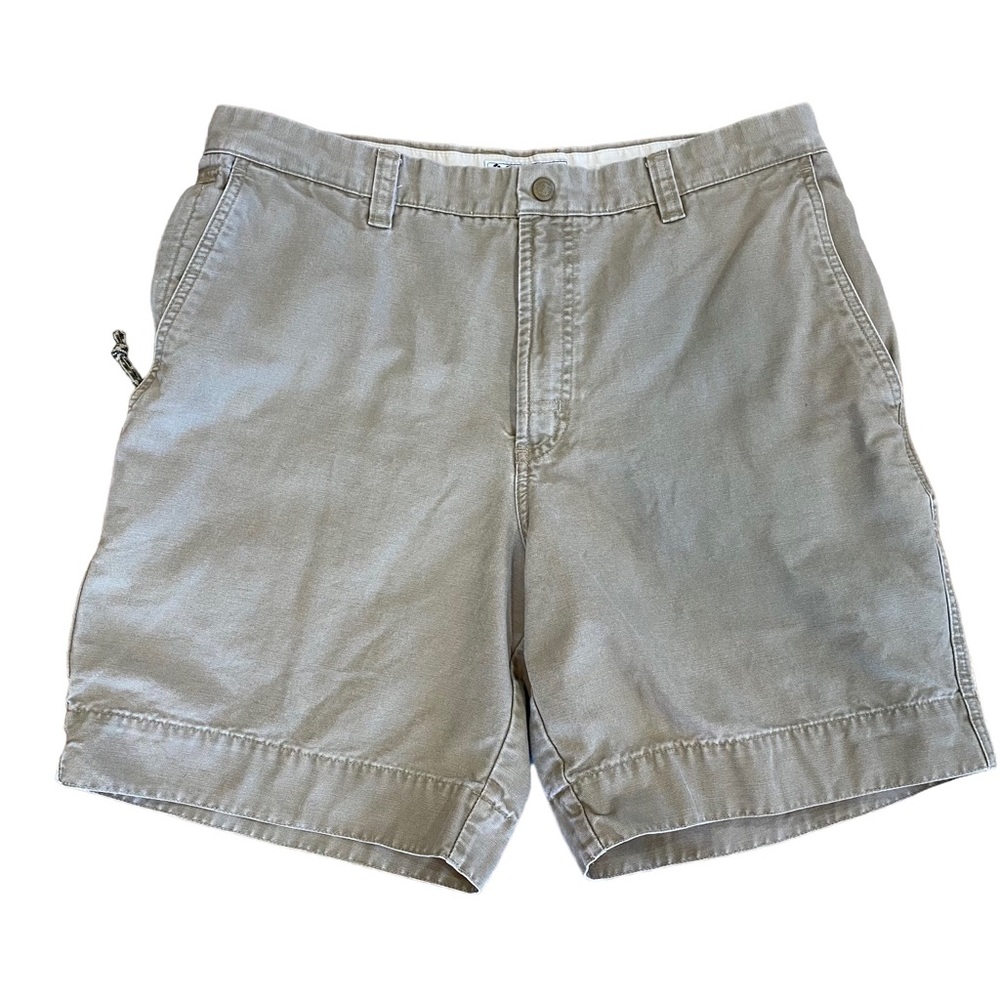 Columbia Sportswear Mens Casual Cargo Flat Front Canvas Outdoor Shorts Sz 34